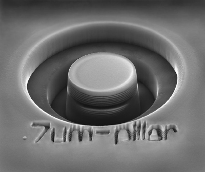 SEM image of a micropillar
